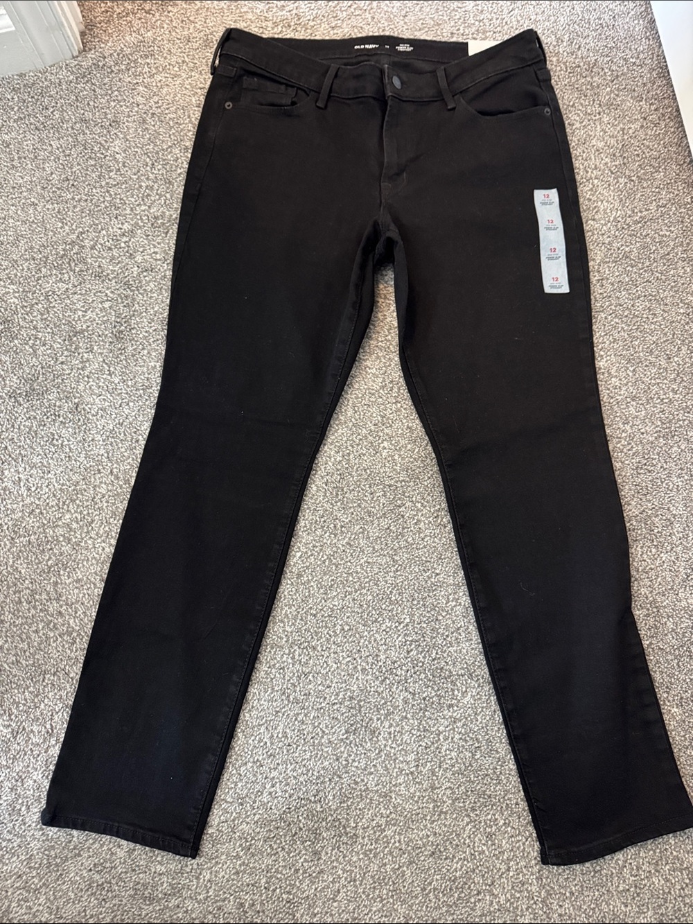 Old Navy Black Power Slim Straight Jeans